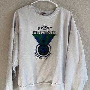 Nike White Crewneck Soccer Sweater